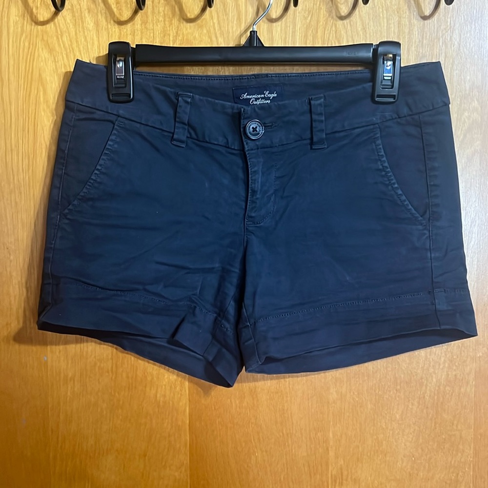Navy blue stretch shorts